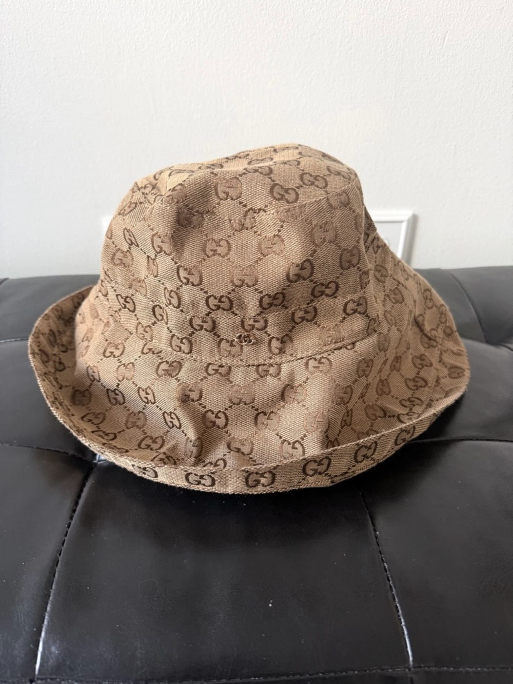 Gucci Brown GG Monogram Bucket Hat - Picture 7 of 7